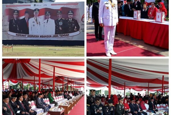 Upacara memperingati HUT ke-74 di Lap. Pancasila Simpang Lima dipimpin Gubernur Jateng