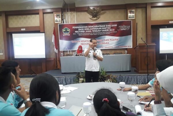 BNNP Jateng jadi narasumber dalam acara Peningkatan Demokratisasi dan HAM bagi Kesejahteraan Rakyat melalui Pembentukan Satgas Pelajar Anti Narkoba di Jawa Tengah yang diselenggarakan oleh Bakesbangpol Provinsi Jawa Tengah