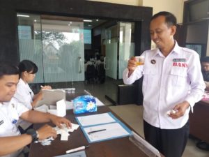 BNNP Jateng berikan sosialisasi serta lakukan tes urin kepada peserta Training of Trainer P4GN Bagi Elemen Masyarakat