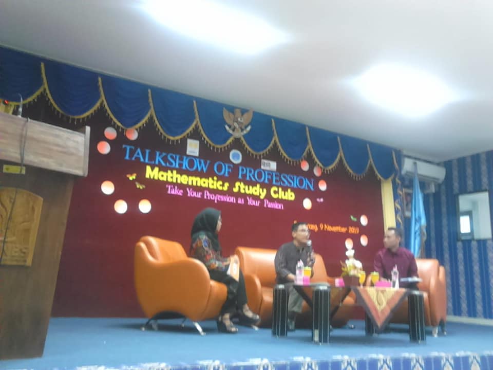 Talkshow of Profession 2019 yang diselenggarakan oleh Mathematics Study Club (MSC) Universitas Negeri Semarang Talkshow of Profession 2019 yang diselenggarakan oleh Mathematics Study Club (MSC) Universitas Negeri Semarang