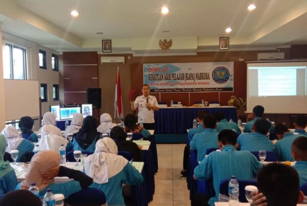Diklat Kesatuan Aksi Pelajar Narkoba (KAPA) yang diselenggarakan oleh Badan Narkotika Kabupaten (BNK) Brebes