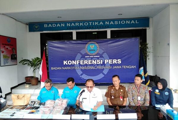 Press Release Pengungkapan Kasus Tindak Pidana Pencucian Uang Yang berasal dari Tindak Pidana Narkotika Jaringan Jepara dengan Tersangka Muzaidin dkk