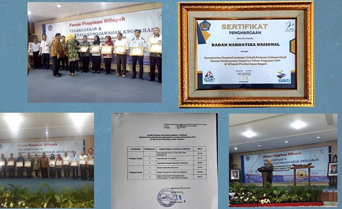 BNNP Jateng mendapat Penghargaan Indikator Kinerja Pelaksanaan Anggaran Terbaik Tahun 2019 dan Penyusunan Laporan Keuangan Tingkat UAPPAW Terbaik Tahun 2018 BNNP Jateng mendapat Penghargaan Indikator Kinerja Pelaksanaan Anggaran Terbaik Tahun 2019 dan Penyusunan Laporan Keuangan Tingkat UAPPAW Terbaik Tahun 2018