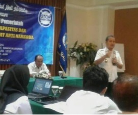 BNNP Jateng menjadi narasumber dalam workshop pengembangan kapasitas dan pembinaan masyarakat anti narkoba kepada Instansi Pemerintah yang diselenggarakan oleh BNNK Tegal