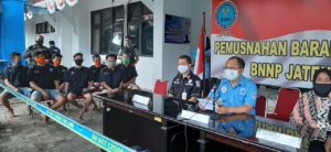 PEMUSNAHAN BARANG BUKTI NARKOTIKA HASIL PENGUNGKAPAN TINDAK PIDANA PEREDARAN GELAP NARKOTIKA JENIS SHABU DAN EKSTASI DI WILAYAH SOLO RAYA, DAN KAB. BATANG