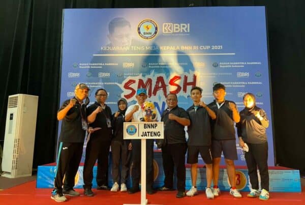 Atlit PTMSI Jawa Tengah berhasil masuk 8 besar Kejuaraan Smash On Drug Kepala BNN RI Cup 2021