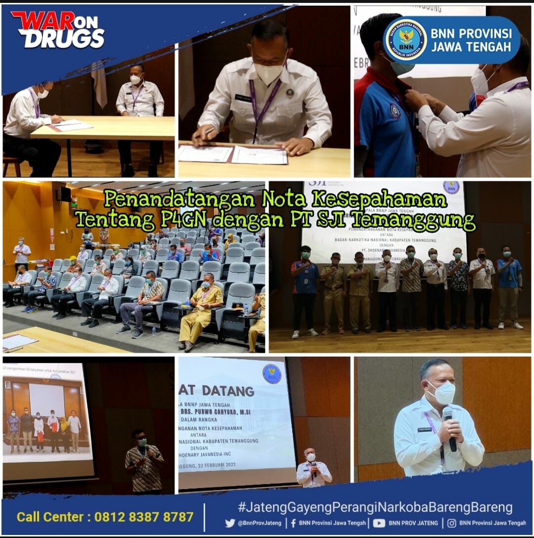 Penandatangan Komitmen Perusahaan Bersinar (Nota Kesepahaman tentang P4GN dengan PT Shoenary Javanesia Inc Temanggung Penandatangan Komitmen Perusahaan Bersinar (Nota Kesepahaman tentang P4GN dengan PT Shoenary Javanesia Inc Temanggung