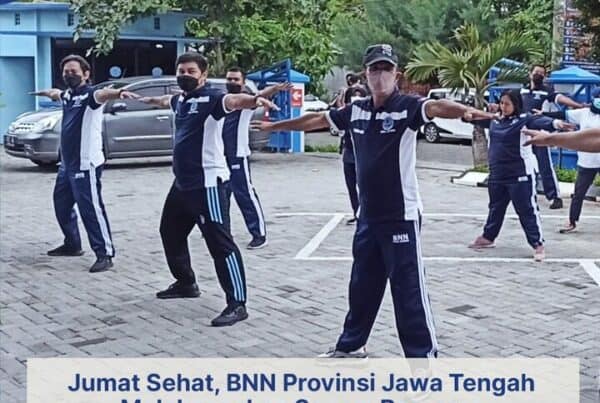Senam Sehat Tangkal Covid19 oleh personil BNNP Jateng