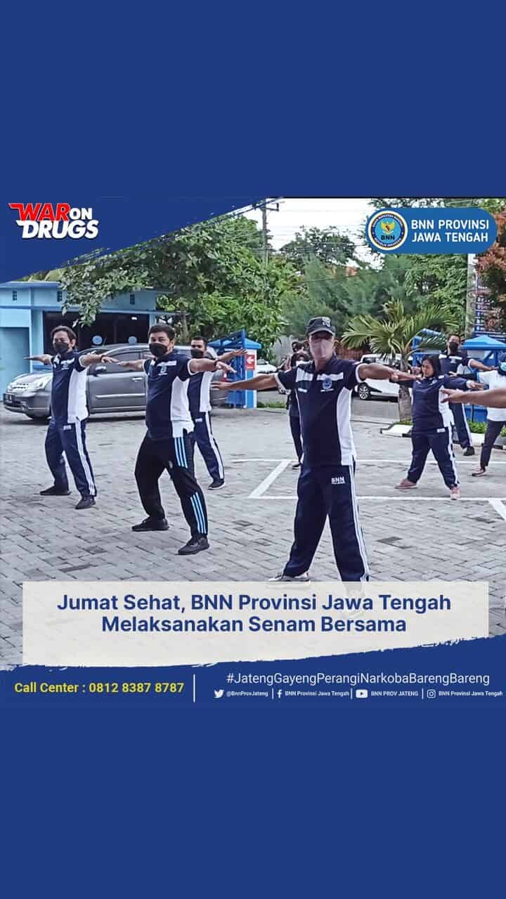 Senam Sehat Tangkal Covid19 oleh personil BNNP Jateng Senam Sehat Tangkal Covid19 oleh personil BNNP Jateng