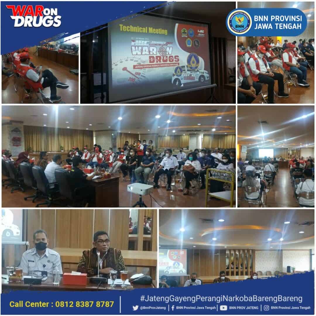 Technical Meeting Kegiatan Kampanye War On Drugs Jateng bersinar Konsep Otomatis