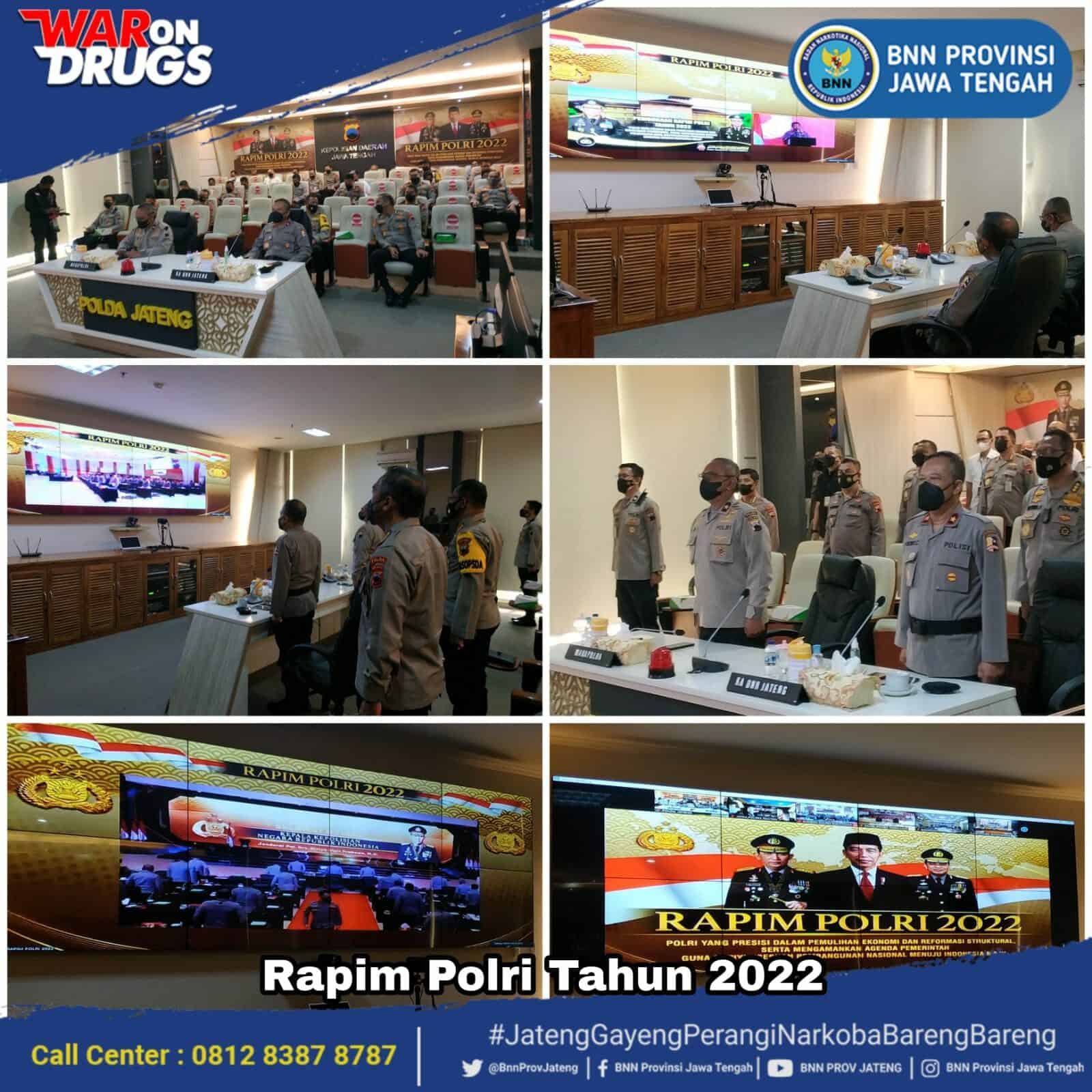 Kepala BNNP Jateng mengikuti Rapim Polri Tahun 2022 di Polda Jateng Kepala BNNP Jateng mengikuti Rapim Polri Tahun 2022 di Polda Jateng