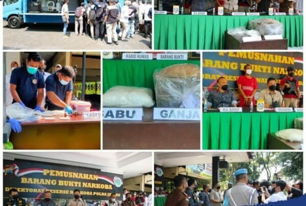 Pemusnahan Barang Bukti Sitaan Narkotika Jenis Sabu oleh Polda Jateng