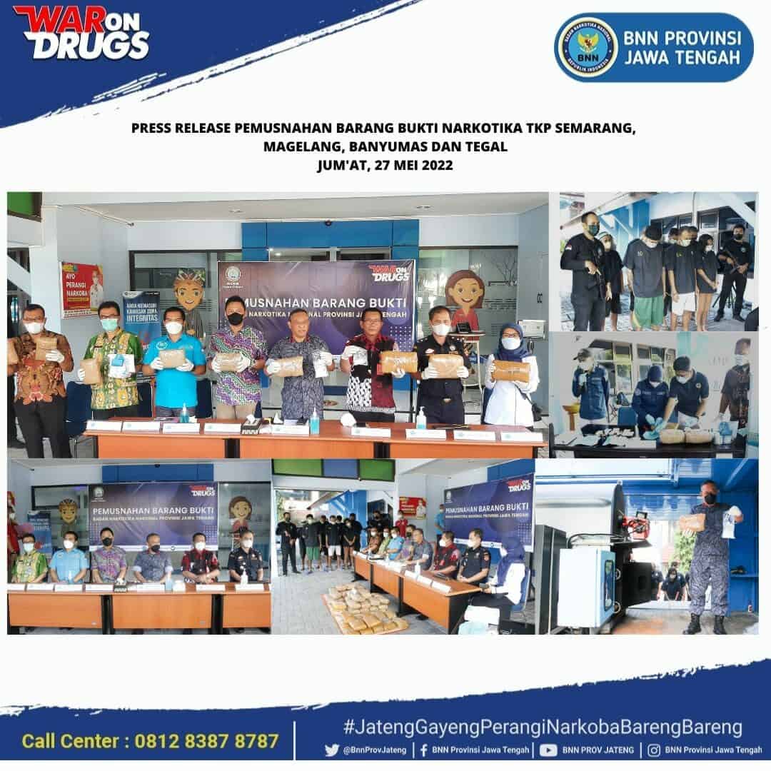 Pemusnahan Barang Bukti Narkotika TKP Semarang, Magelang, Banyumas, dan Tegal IMG 20220527 WA0008