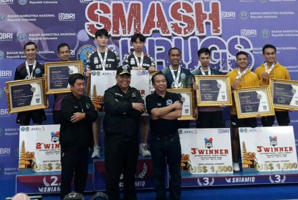 PTM Sukun Juara ketiga Ganda Putra Kejuaraan Smash On Drugs Internasional Table Tennis Championship 2022 di Bali