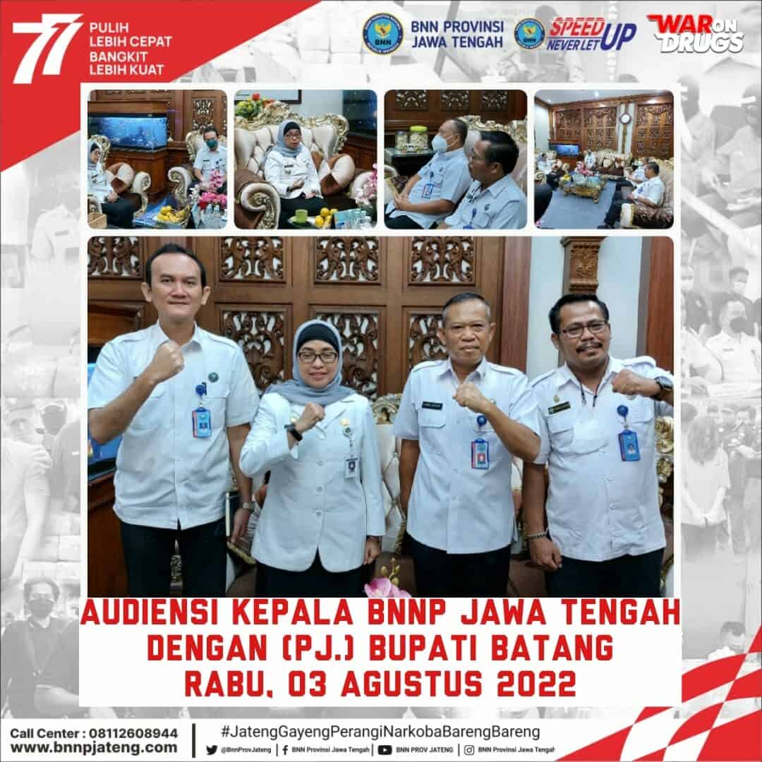 AUDIENSI KEPALA BNNP JAWA TENGAH DENGAN (Pj.) BUPATI BATANG AUDIENSI KEPALA BNNP JAWA TENGAH DENGAN (Pj.) BUPATI BATANG