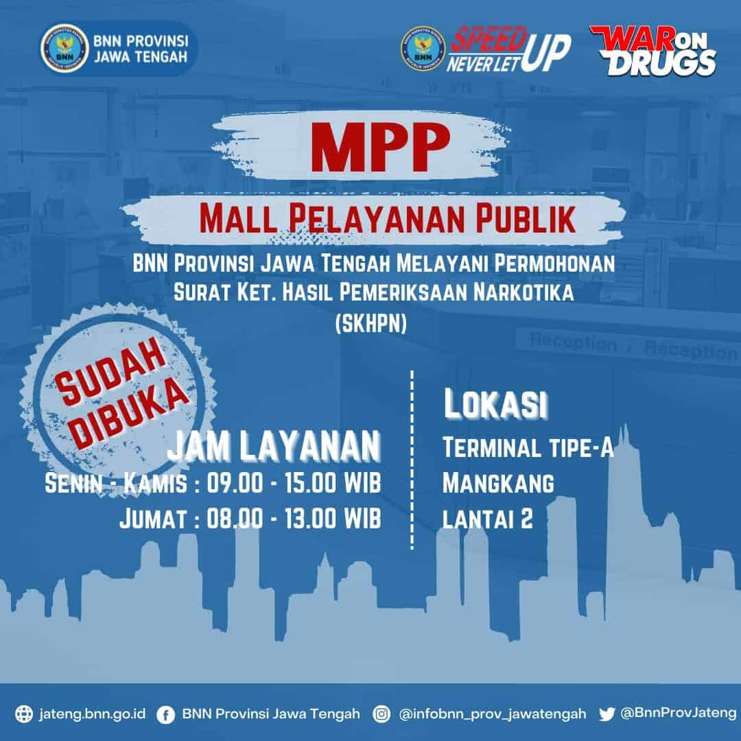 BNNP Jawa Tengah Berpartisipasi di Mal Pelayanan Publik Kota Semarang BNNP Jawa Tengah Berpartisipasi di Mal Pelayanan Publik Kota Semarang