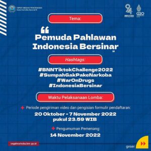 BNN Tiktok Challenge dalam rangka Hari Sumpah Pemuda Tahun 2022