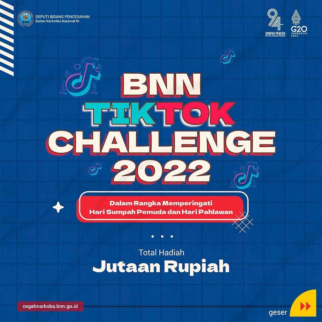 BNN Tiktok Challenge dalam rangka Hari Sumpah Pemuda Tahun 2022 BNN Tiktok Challenge dalam rangka Hari Sumpah Pemuda Tahun 2022