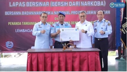 Deklarasi Lapas Bersinar dan Penandatanganan Perjanjian Kerja Sama antara BNN Provinsi Jawa Tengah dengan Lapas Kelas IIB Batang