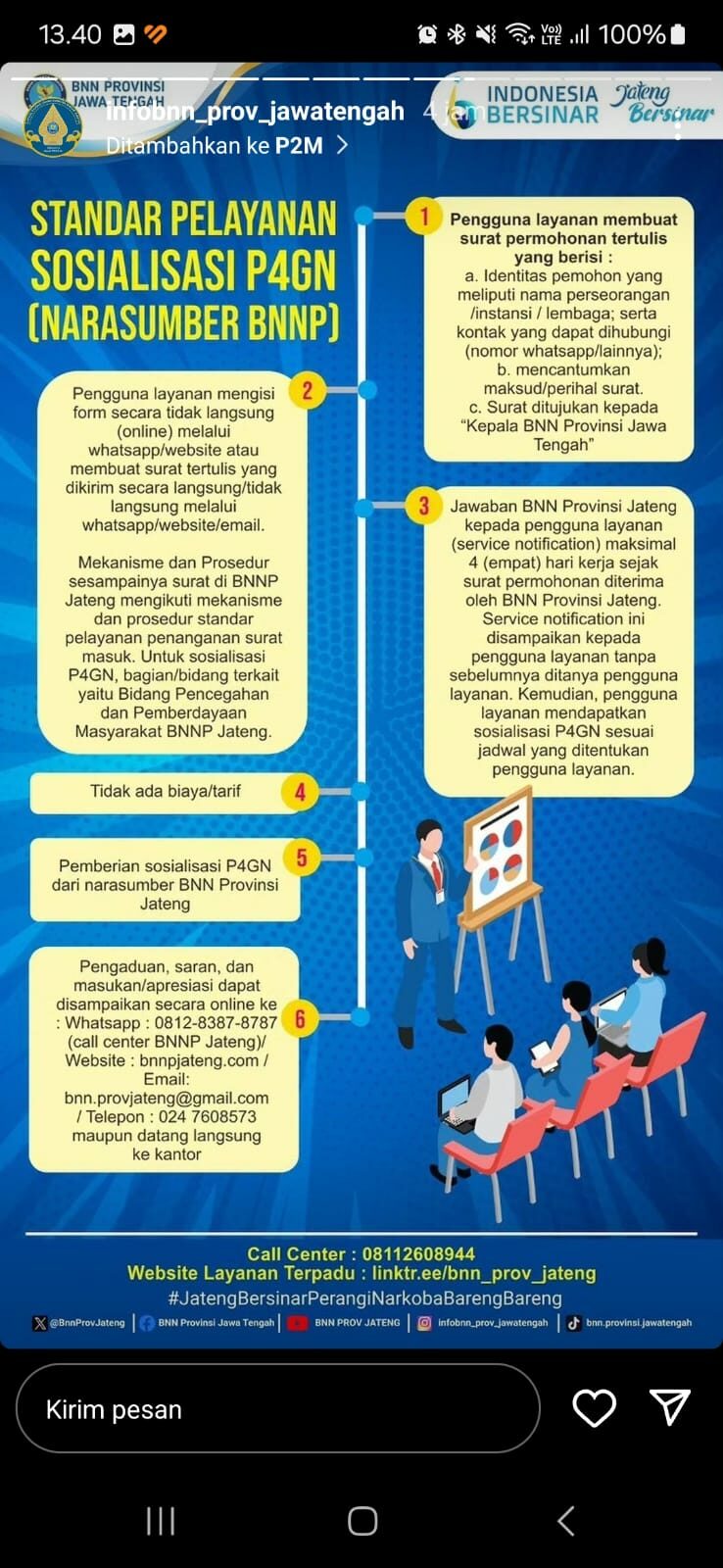 Standar Pelayanan Permohonan Sosialisasi BNNP Jateng Standar Pelayanan Permohonan Sosialisasi BNNP Jateng
